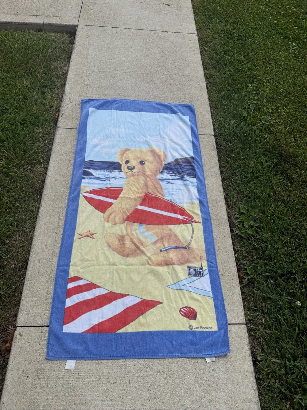 Vintage Hiltex Bear Beach Towel